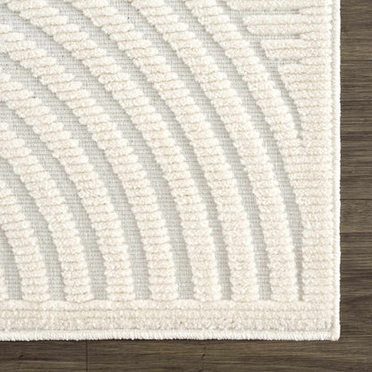 Deron White Washable 3D Rug - Tree of Life