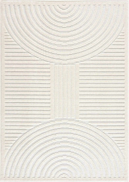 Deron White Washable 3D Rug - Tree of Life