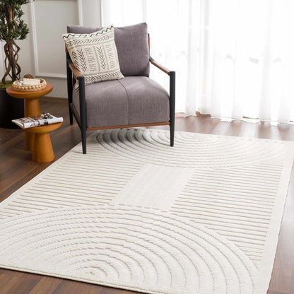 Deron White Washable 3D Rug - Tree of Life