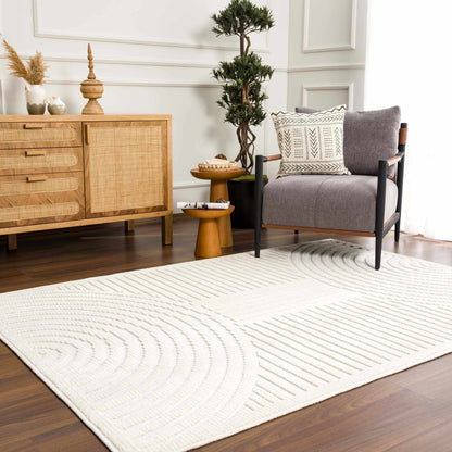Deron White Washable 3D Rug - Tree of Life