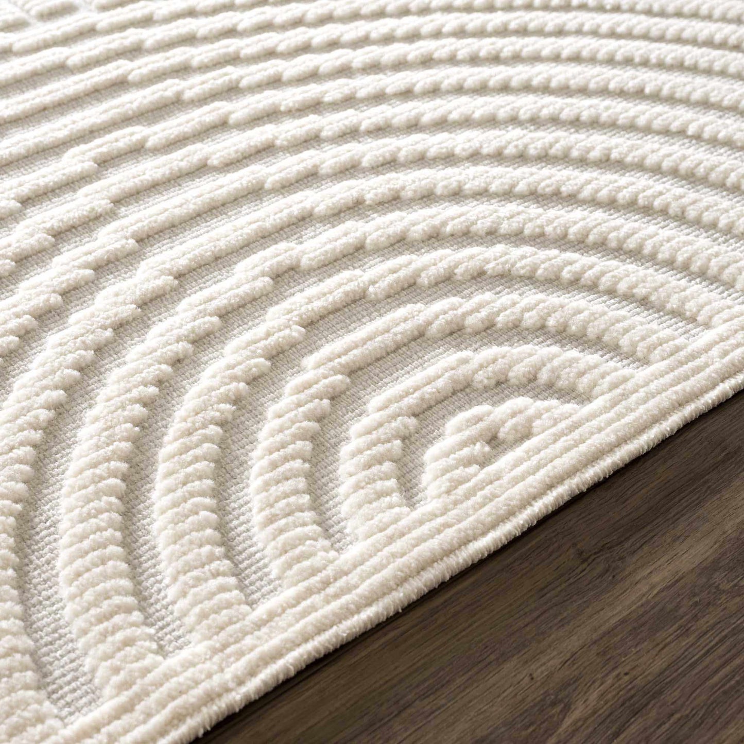 Deron White Washable 3D Rug - Tree of Life