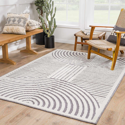 Deron Gray Rainbow Washable Rug - Tree of Life