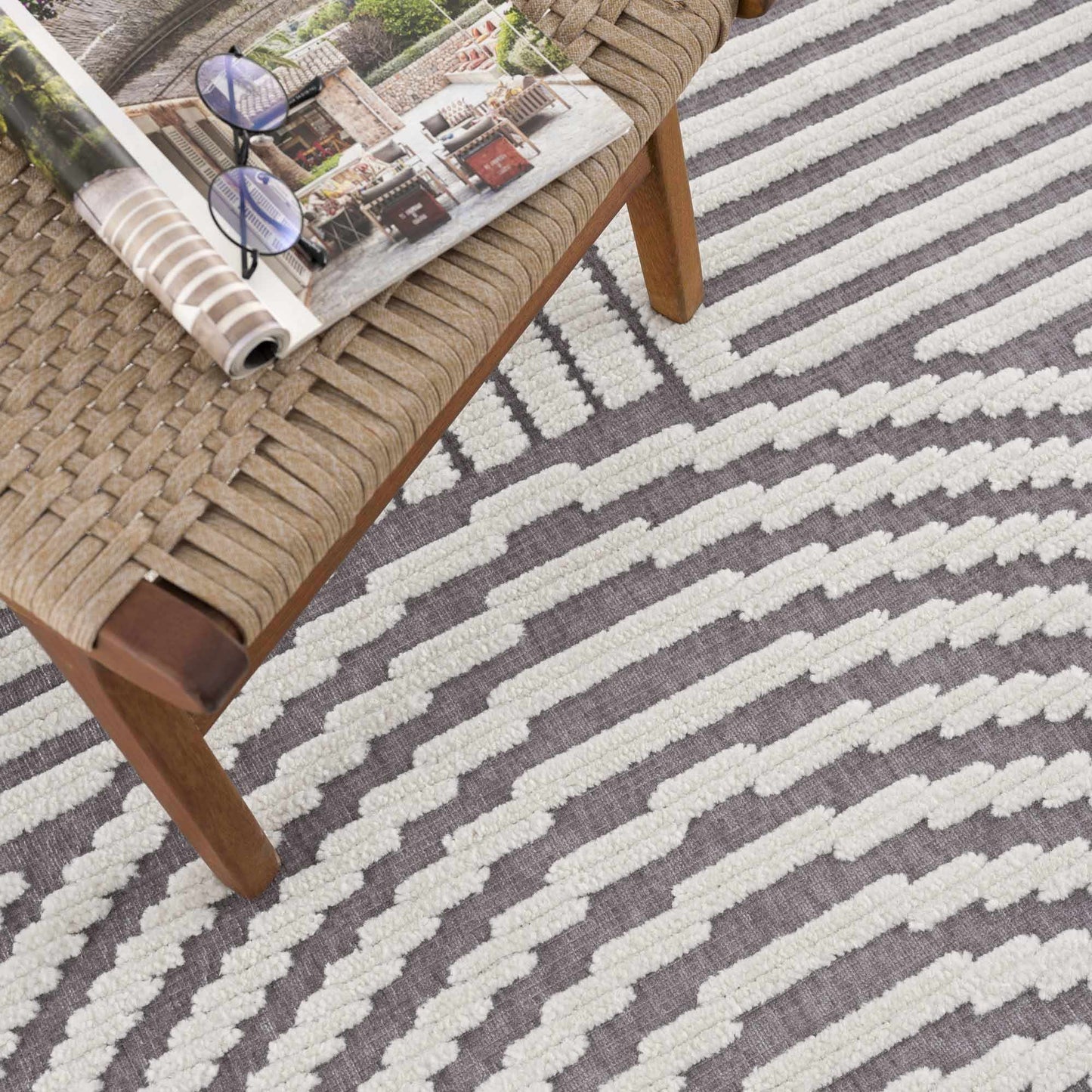 Deron Gray Rainbow Washable Rug - Tree of Life