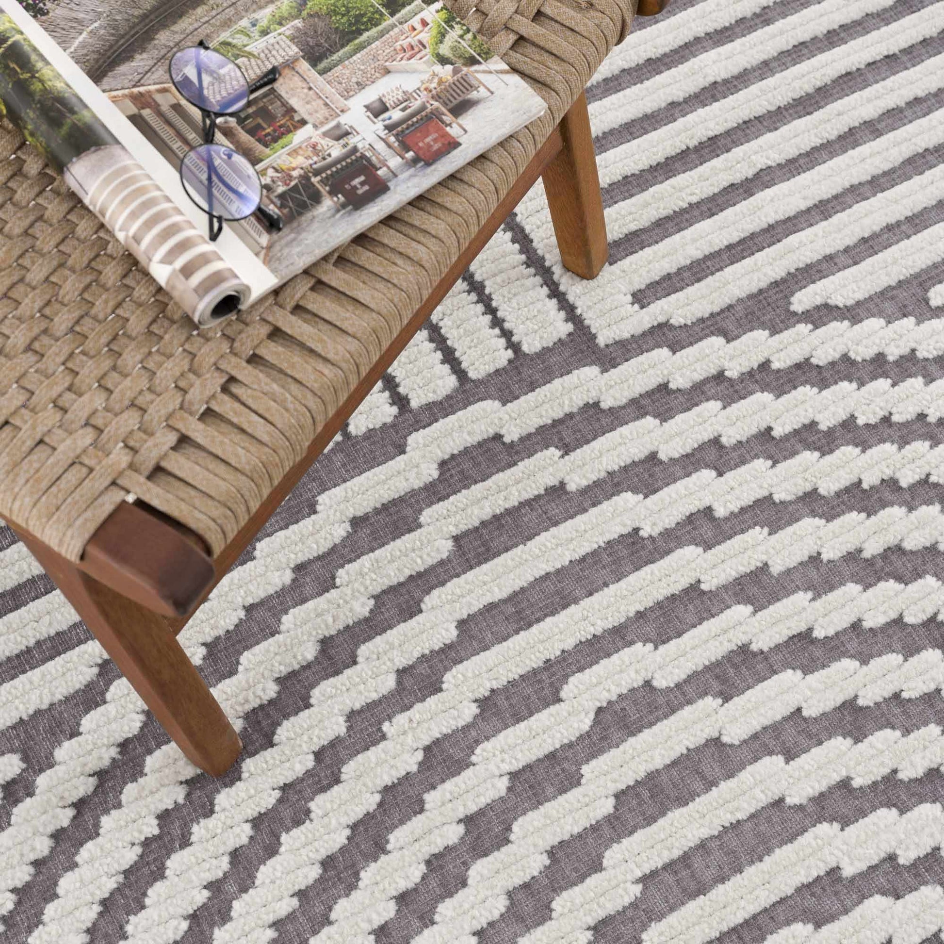 Deron Gray Rainbow Washable Rug - Tree of Life