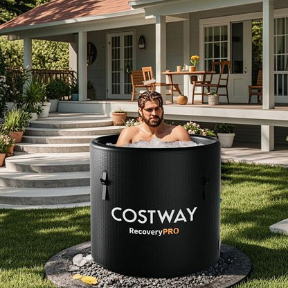 79 Gal Water Chiller Compatible Cold Plunge Tub with Cover-Black - Tree of Life
