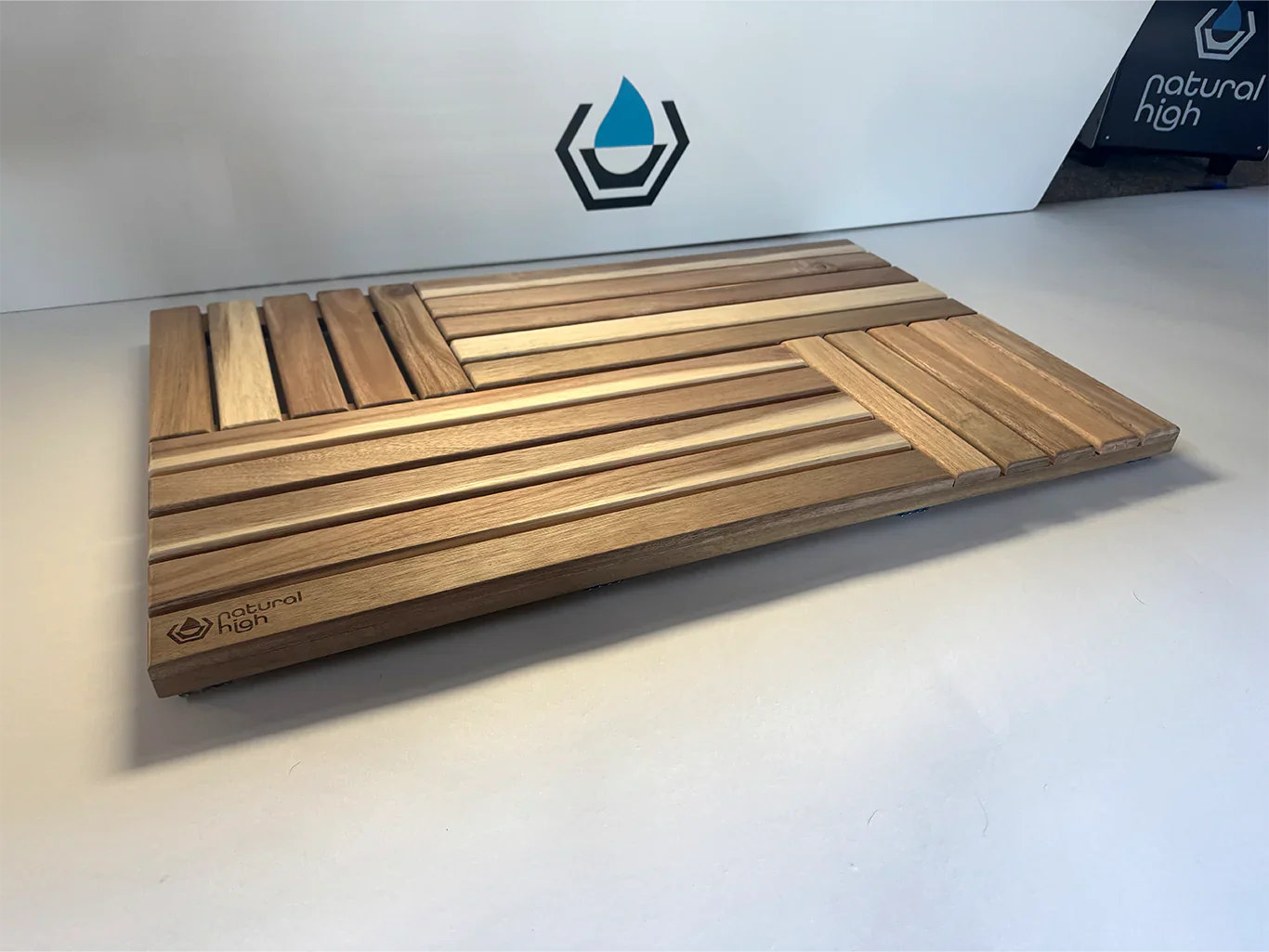 Natural High™ Acacia Wooden Drip Mat - Tree of Life