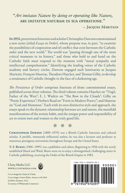 The Persistence of Order, Vol. III