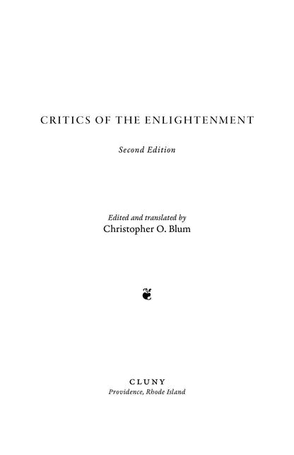 Critics of the Enlightenment
