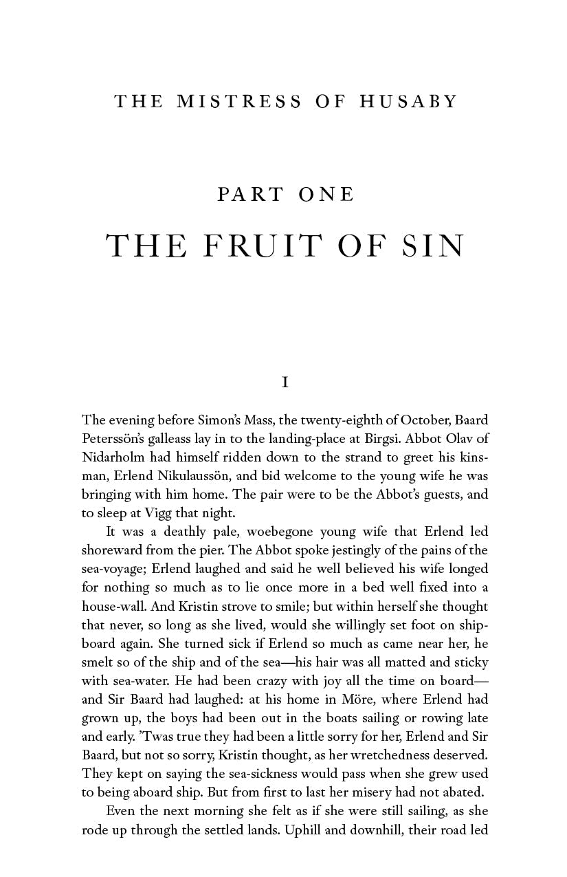 Kristin Lavransdatter: The Mistress of Husaby (Volume II)