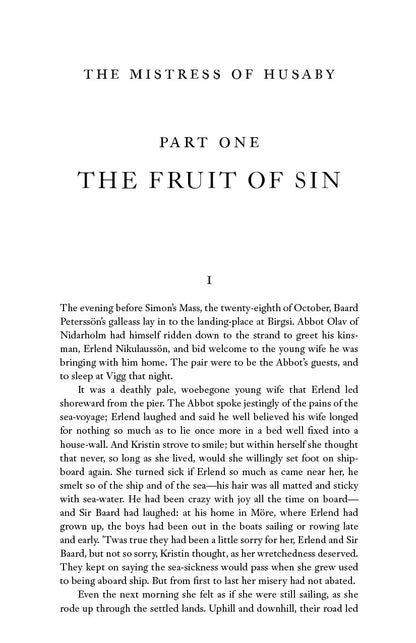 Kristin Lavransdatter: The Mistress of Husaby (Volume II)