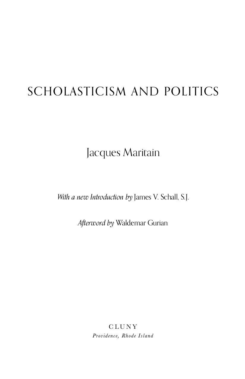 Scholasticism & Politics