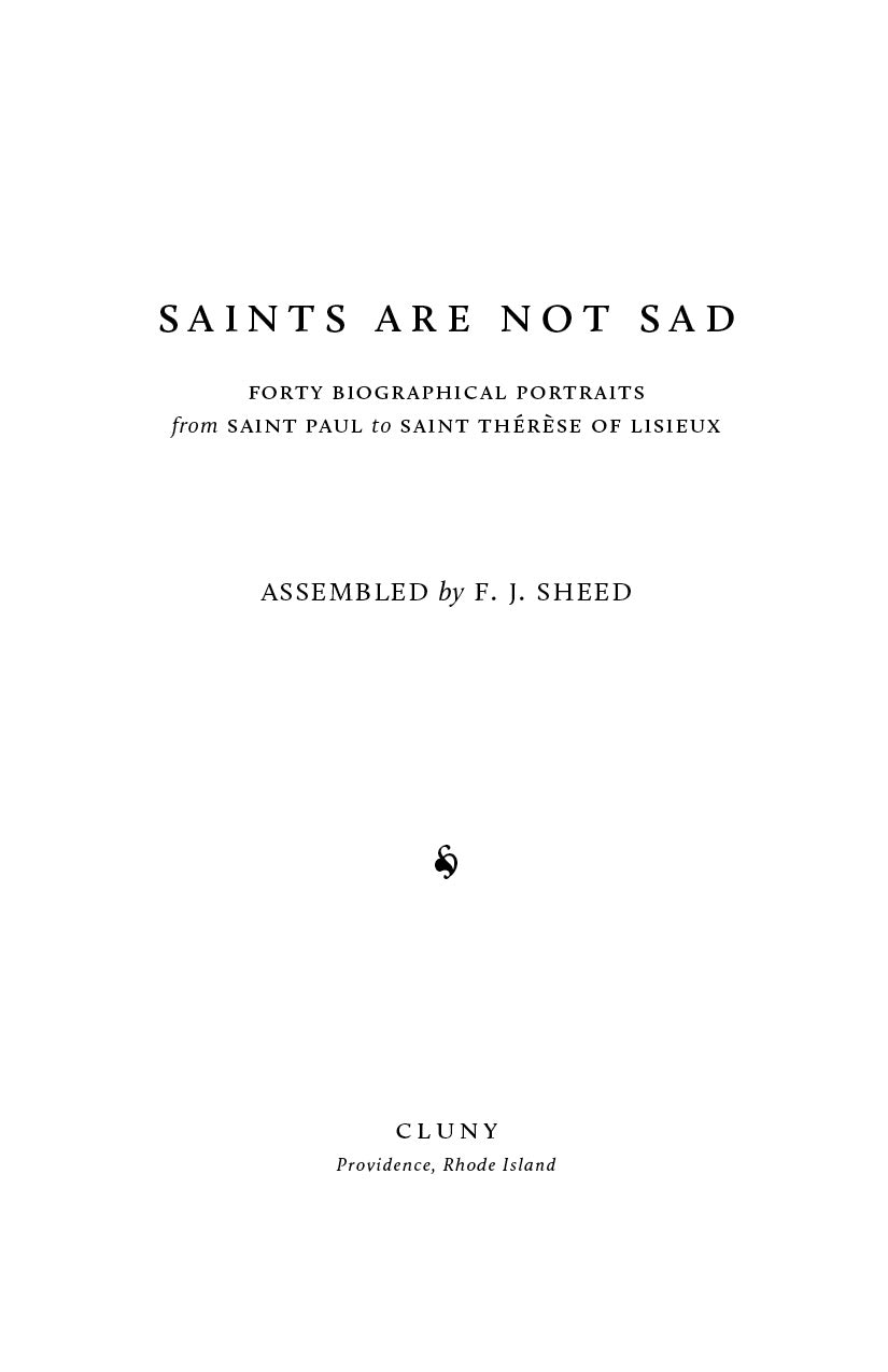 Saints Are Not Sad