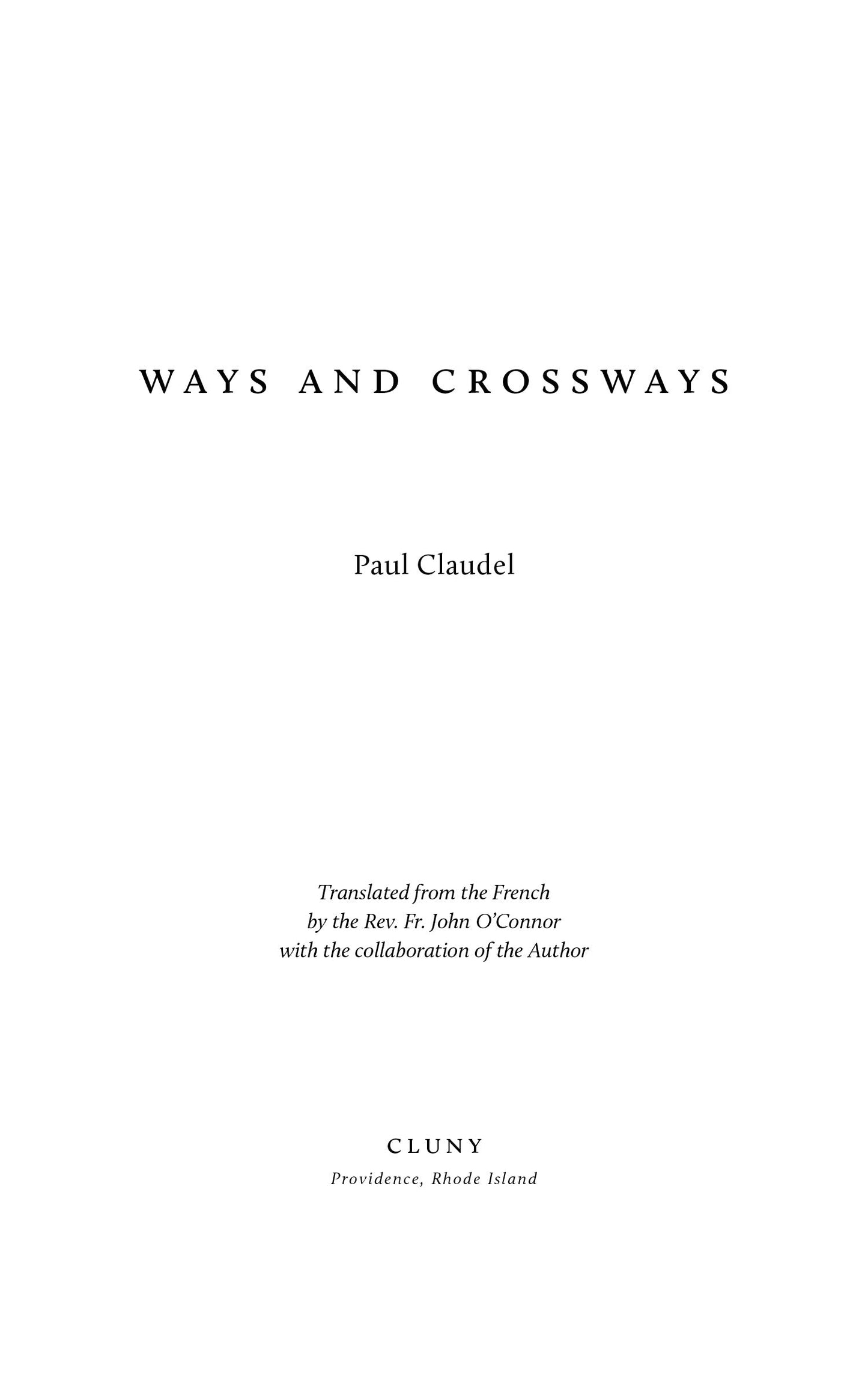 Ways and Crossways