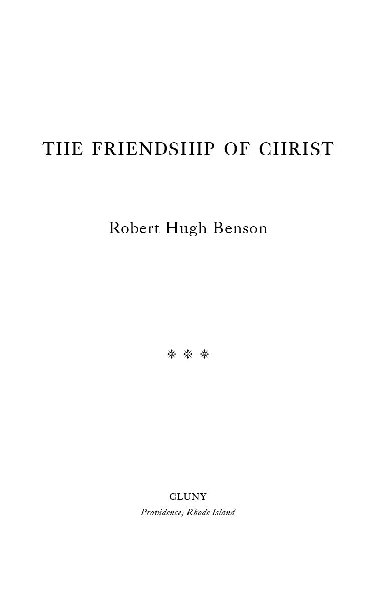 The Friendship of Christ