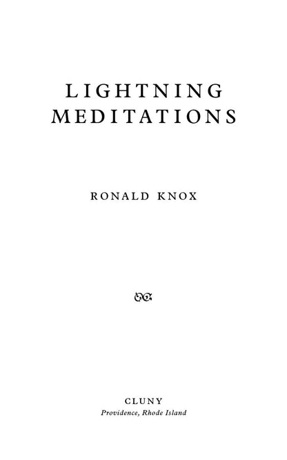 Lightning Meditations