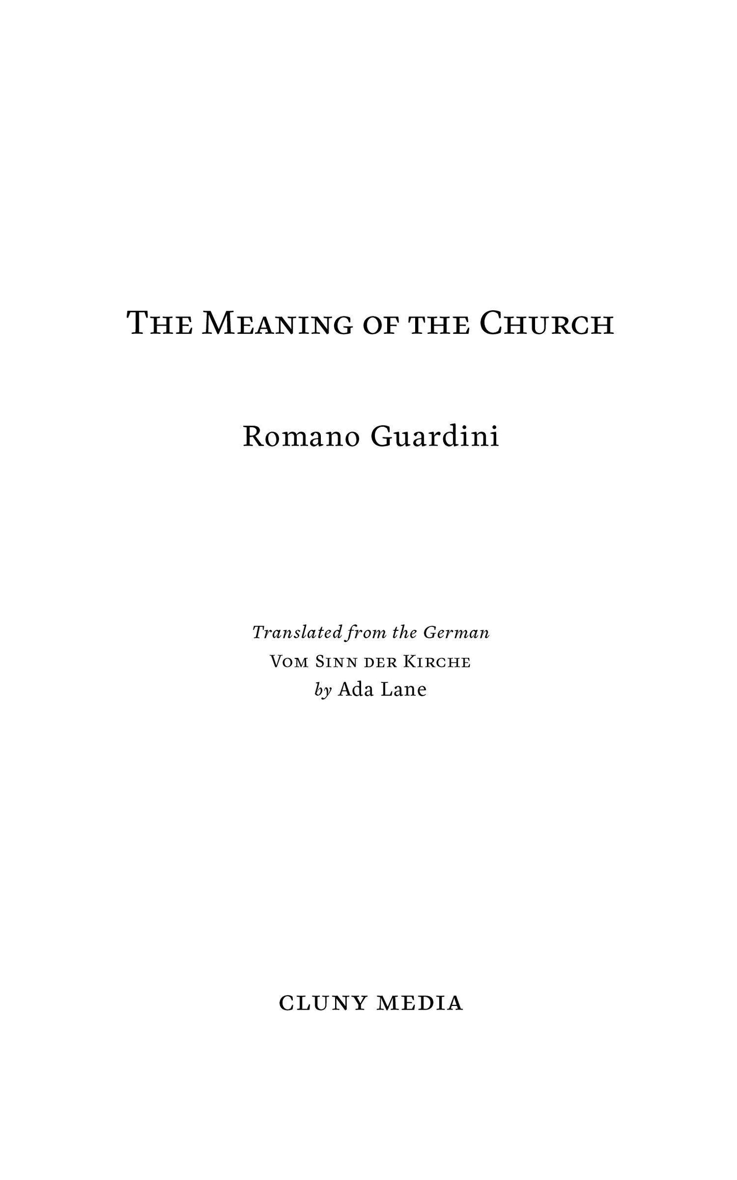 The Meaning of the Church
