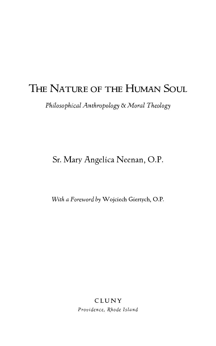 The Nature of the Human Soul