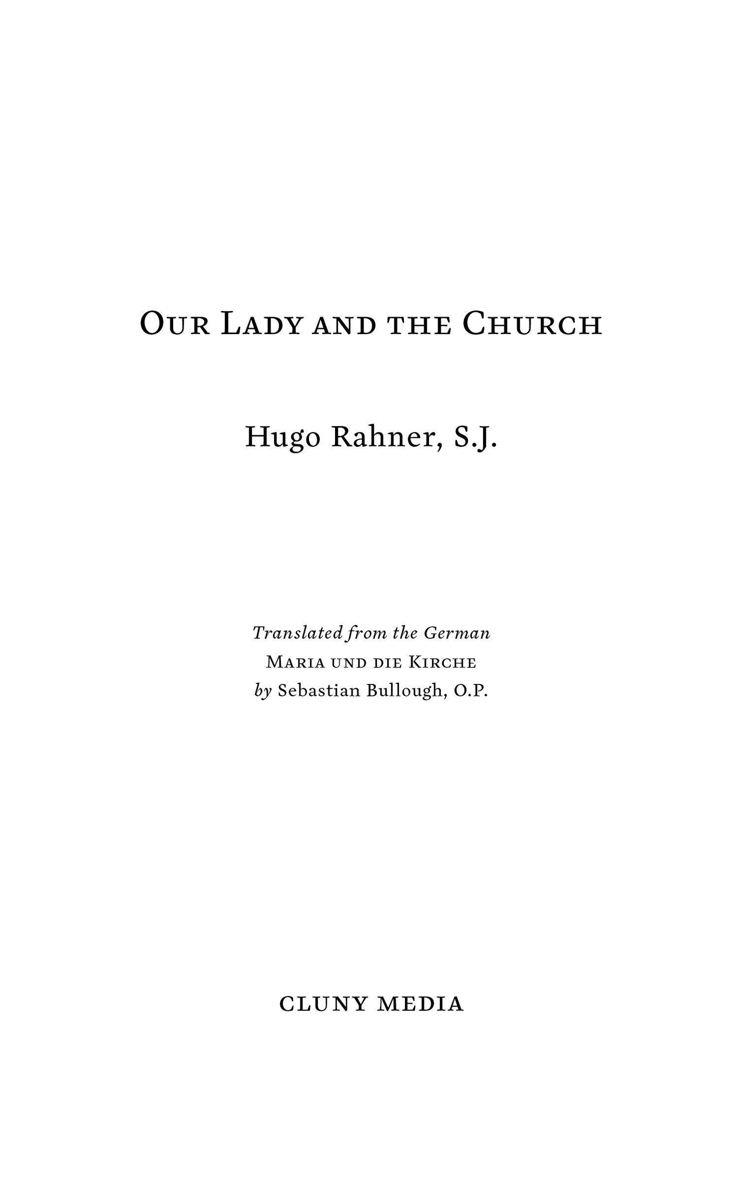 Our Lady and the Church