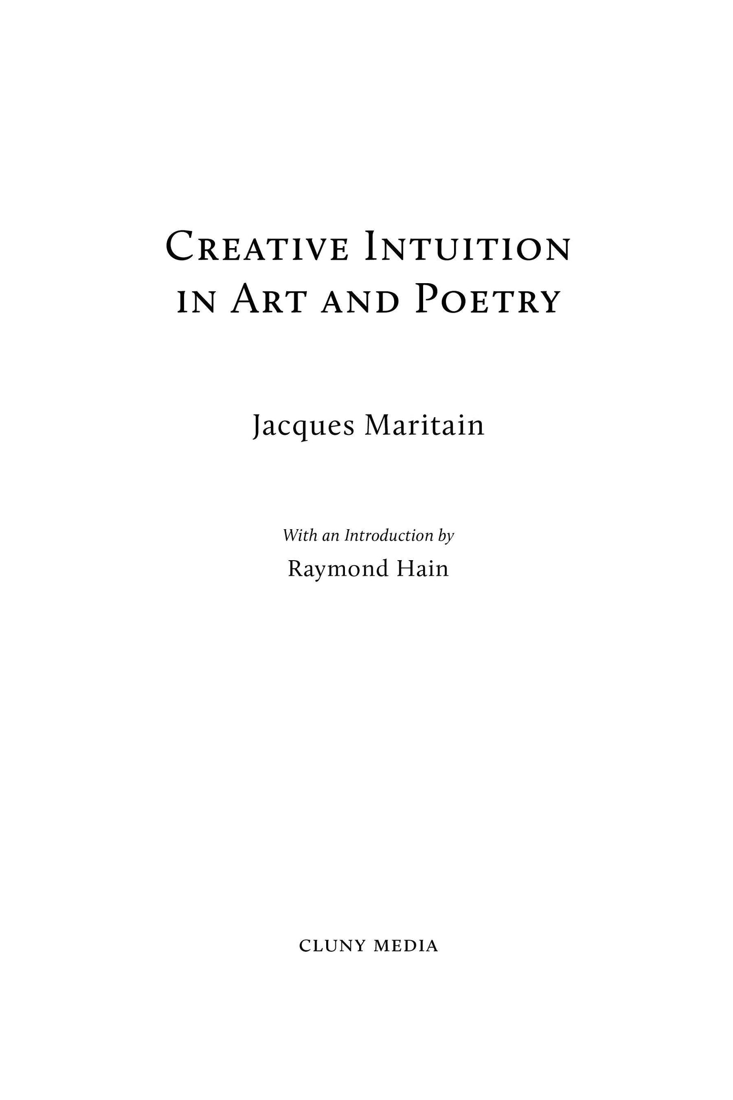 Creative Intuition in Art & Poetry