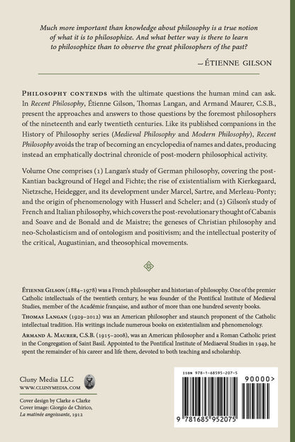 Recent Philosophy, Volume 1