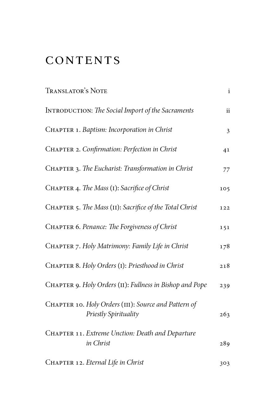 The Sacraments in the Christian Life