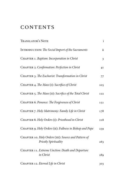 The Sacraments in the Christian Life