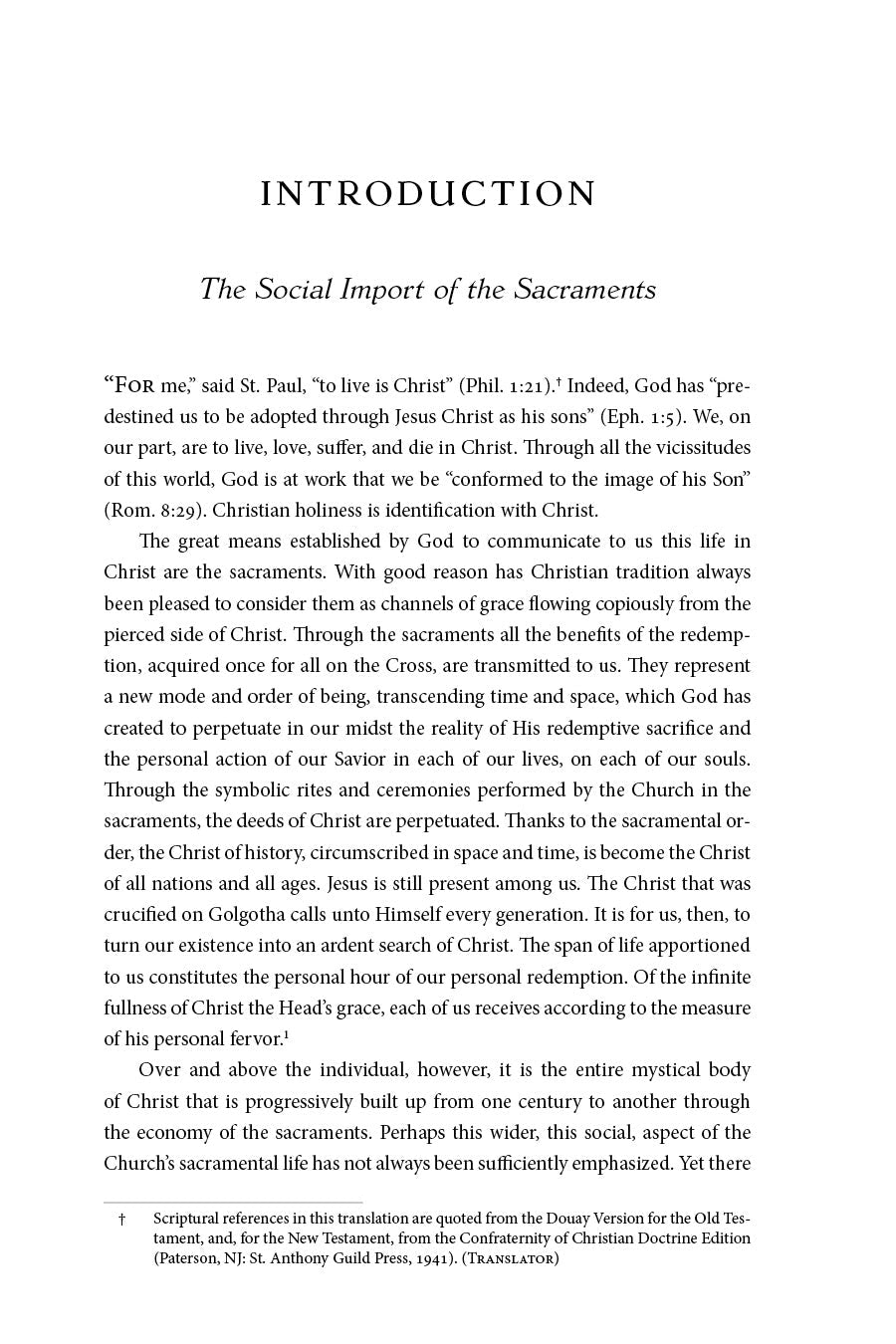 The Sacraments in the Christian Life