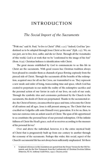 The Sacraments in the Christian Life