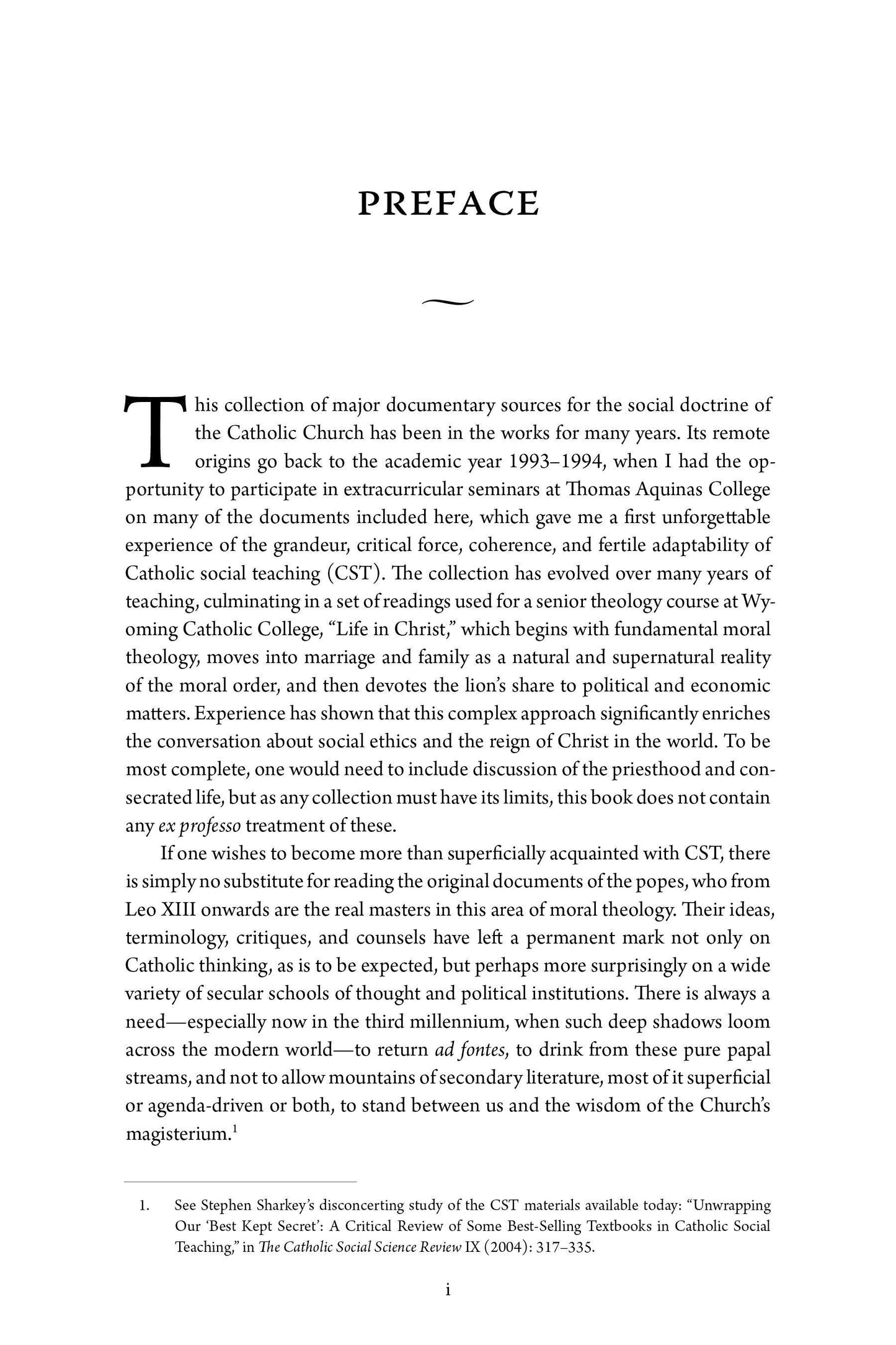 A Reader in Catholic Social Teaching