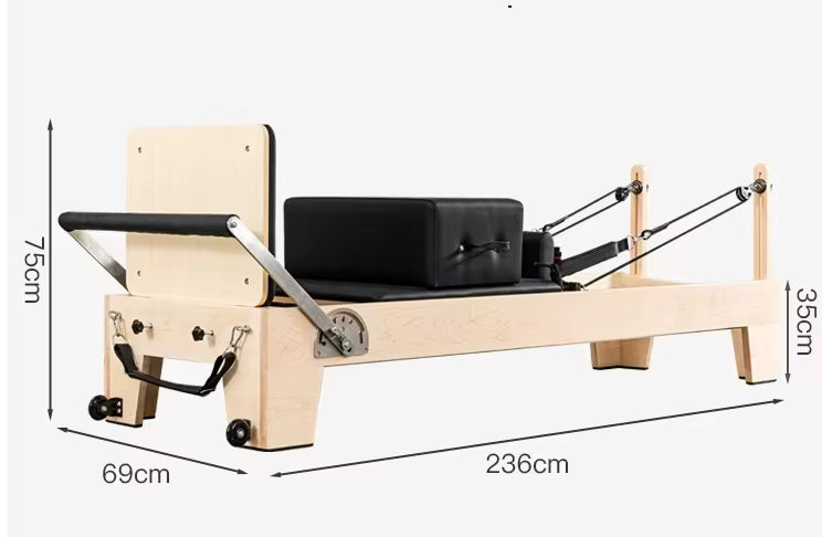 Classic Professional Solid Wood Pilates Reformer - Tree of Life