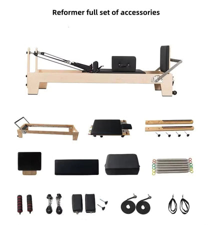 Classic Professional Solid Wood Pilates Reformer - Tree of Life