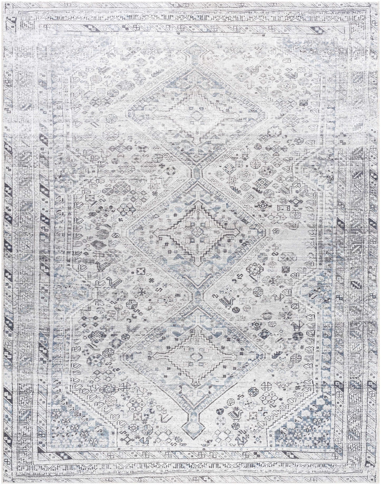 Barny Gray Denim Washable Rug - Clearance - Tree of Life