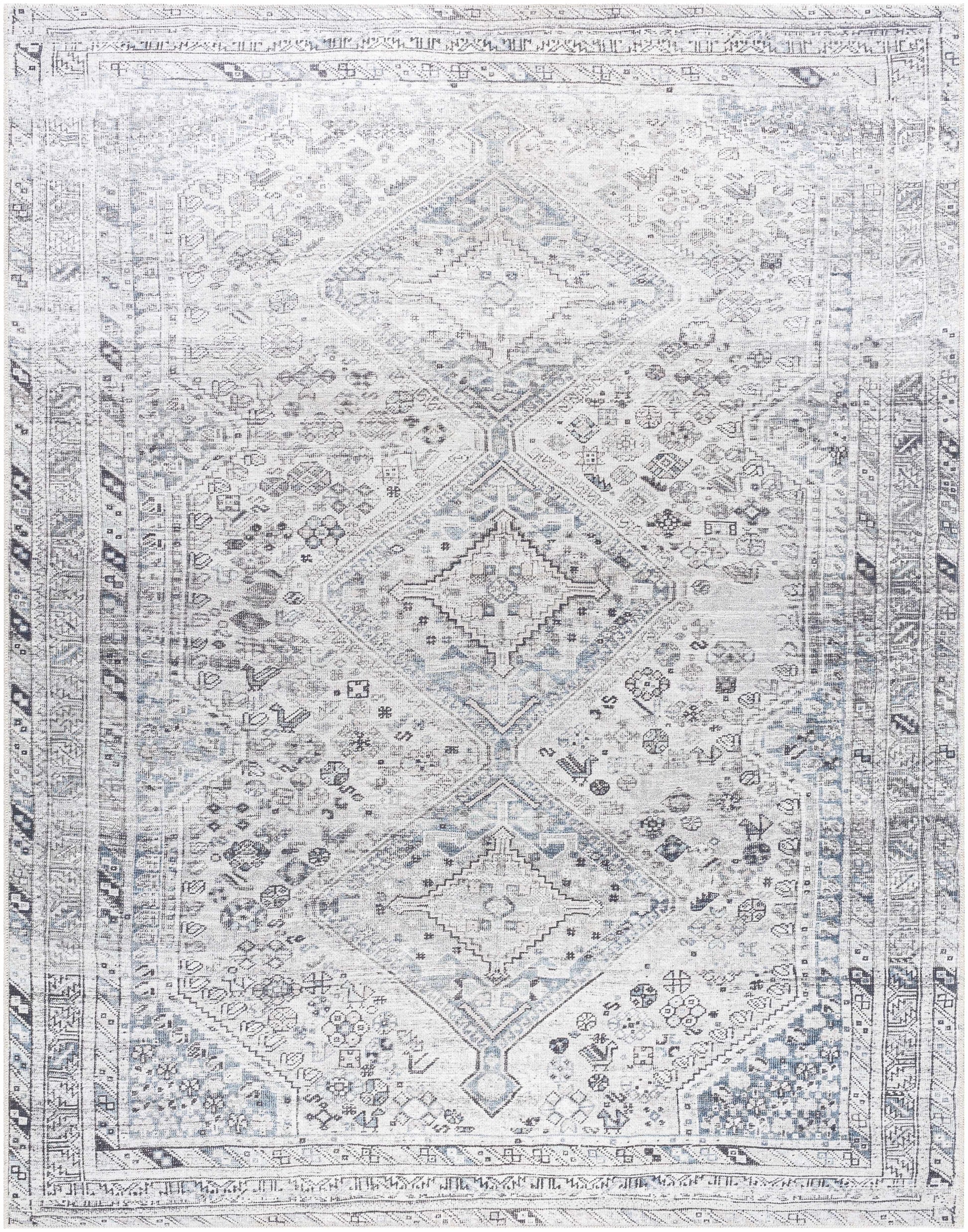 Barny Gray Denim Washable Rug - Clearance - Tree of Life