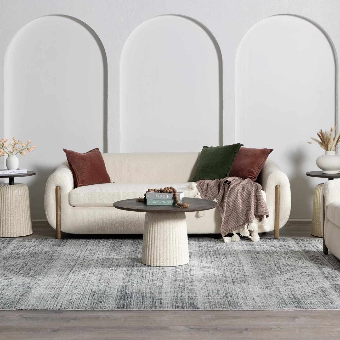 Barny Gray Blue Washable Rug - Clearance - Tree of Life