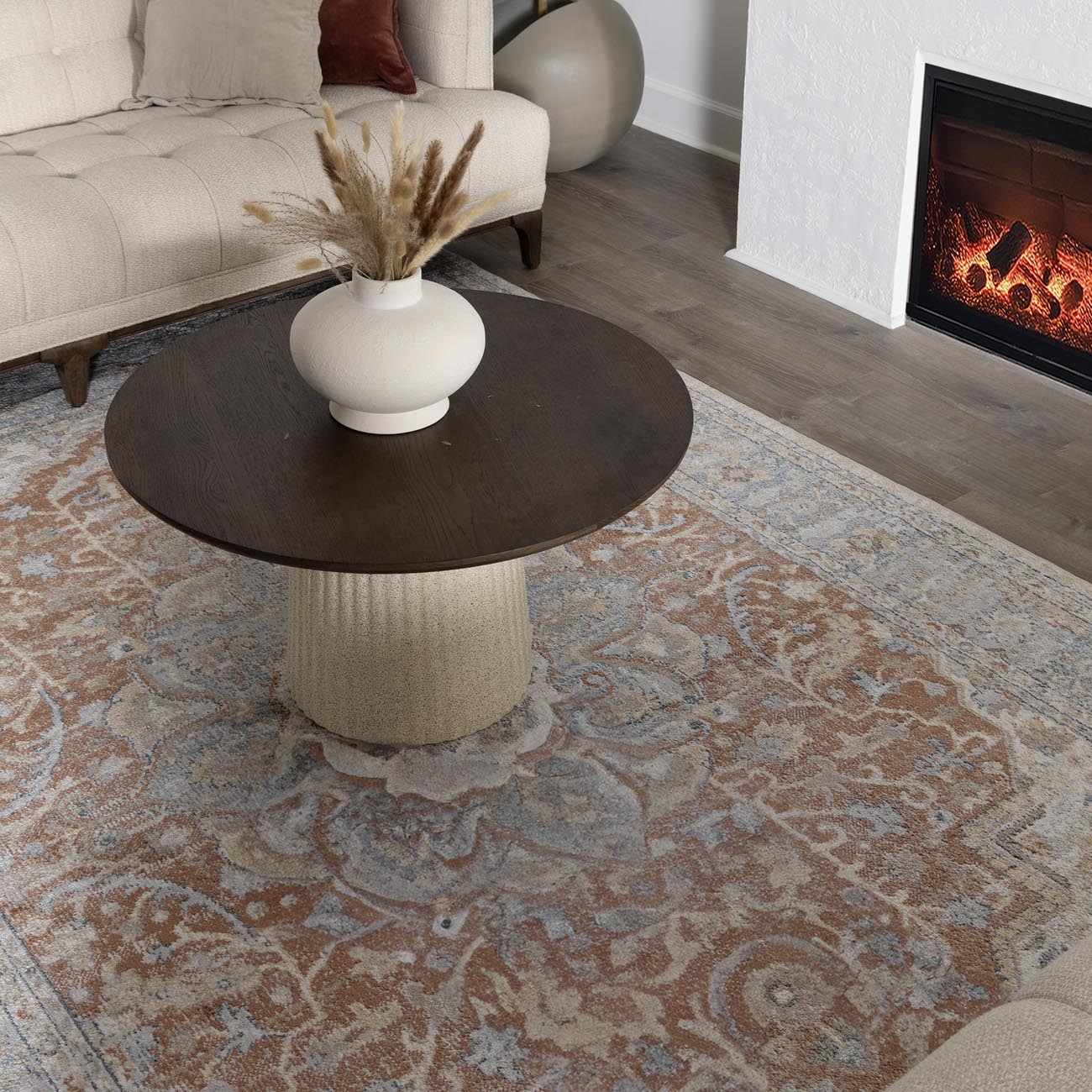 Emke Flat Pile Washable Rug - Clearance - Tree of Life