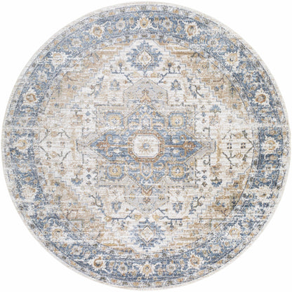 Ezri Cream Washable Area Rug - Tree of Life