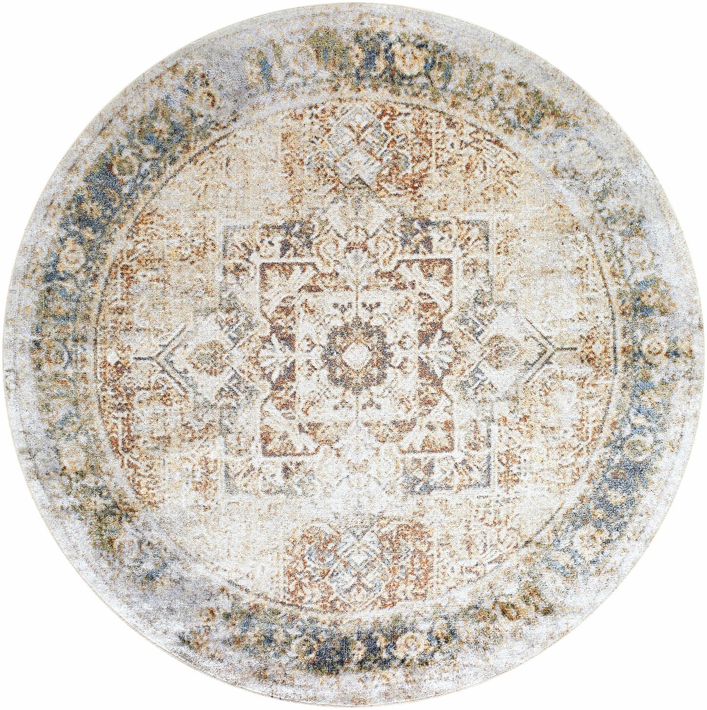 Heritage Style Flat Pile Washable Rug - Tree of Life