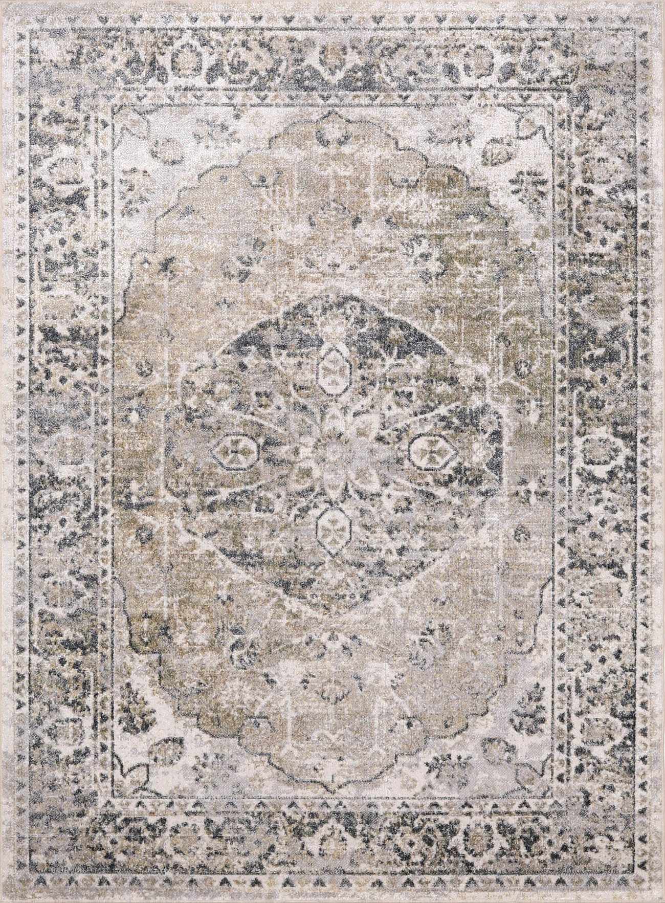 Rudo Beige Flat Pile Washable Rug - Tree of Life