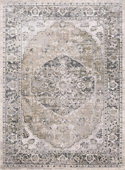Rudo Beige Flat Pile Washable Rug - Tree of Life