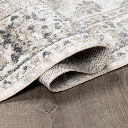 Rudo Beige Flat Pile Washable Rug - Tree of Life