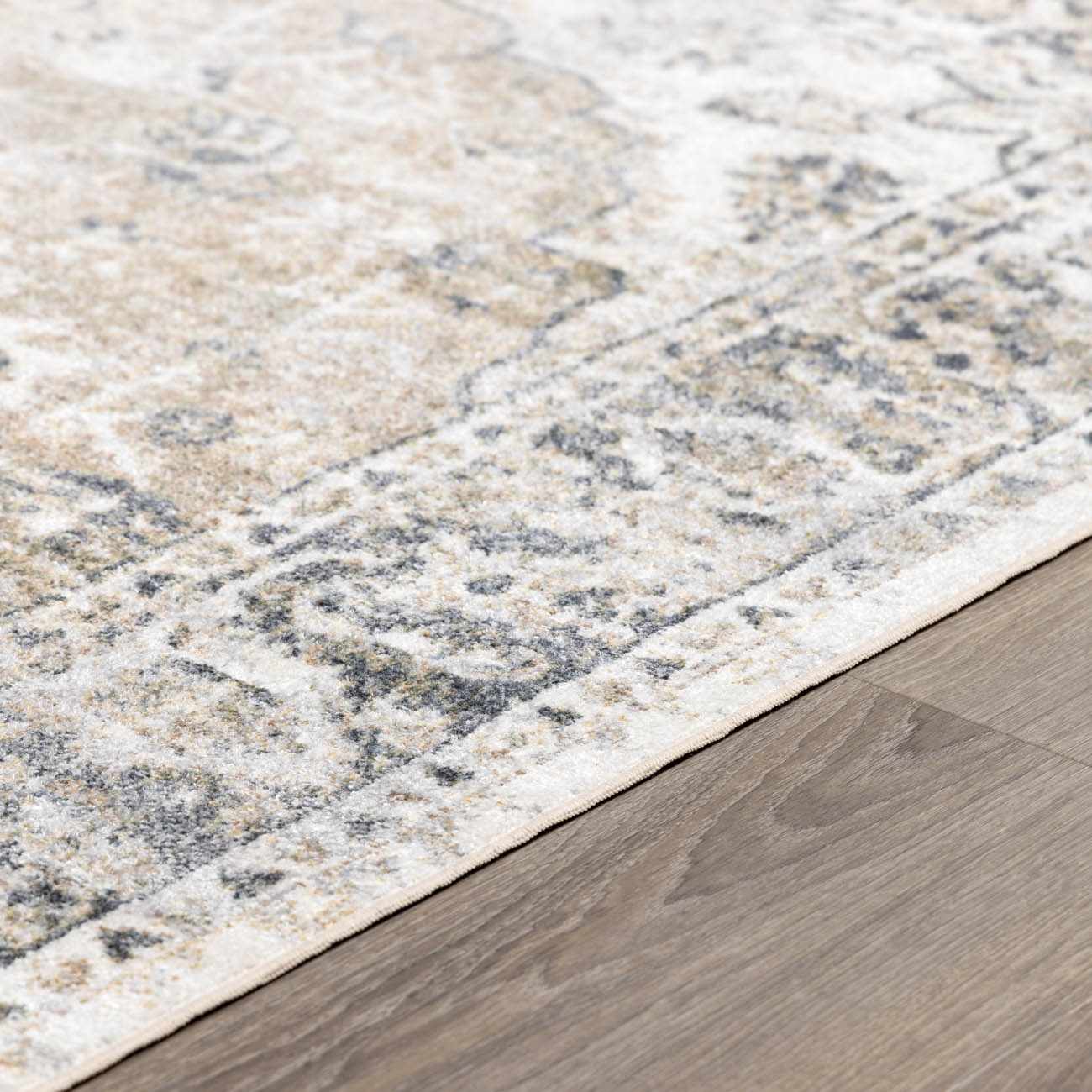 Rudo Beige Flat Pile Washable Rug - Tree of Life