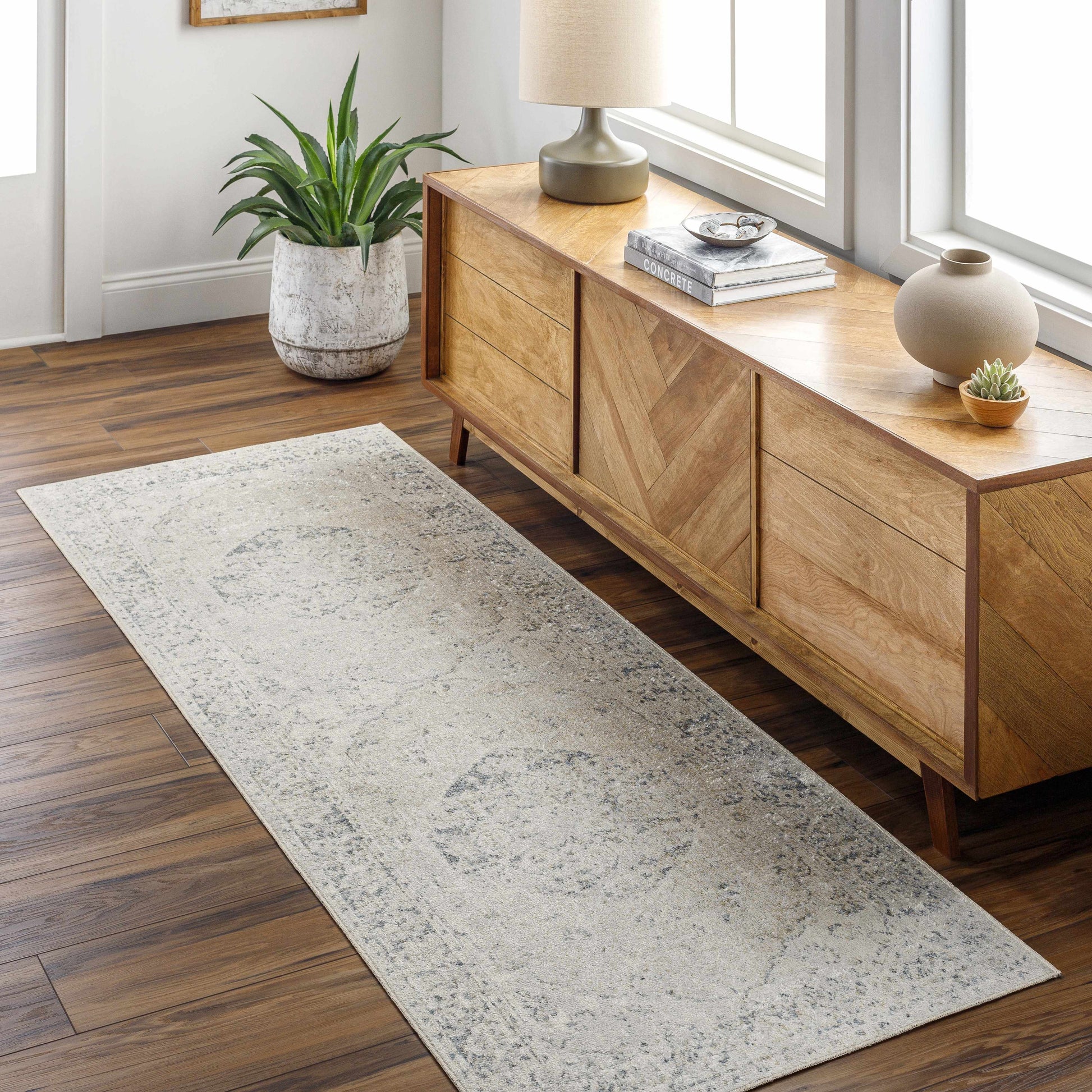 Rudo Flat Pile Washable Rug - Tree of Life