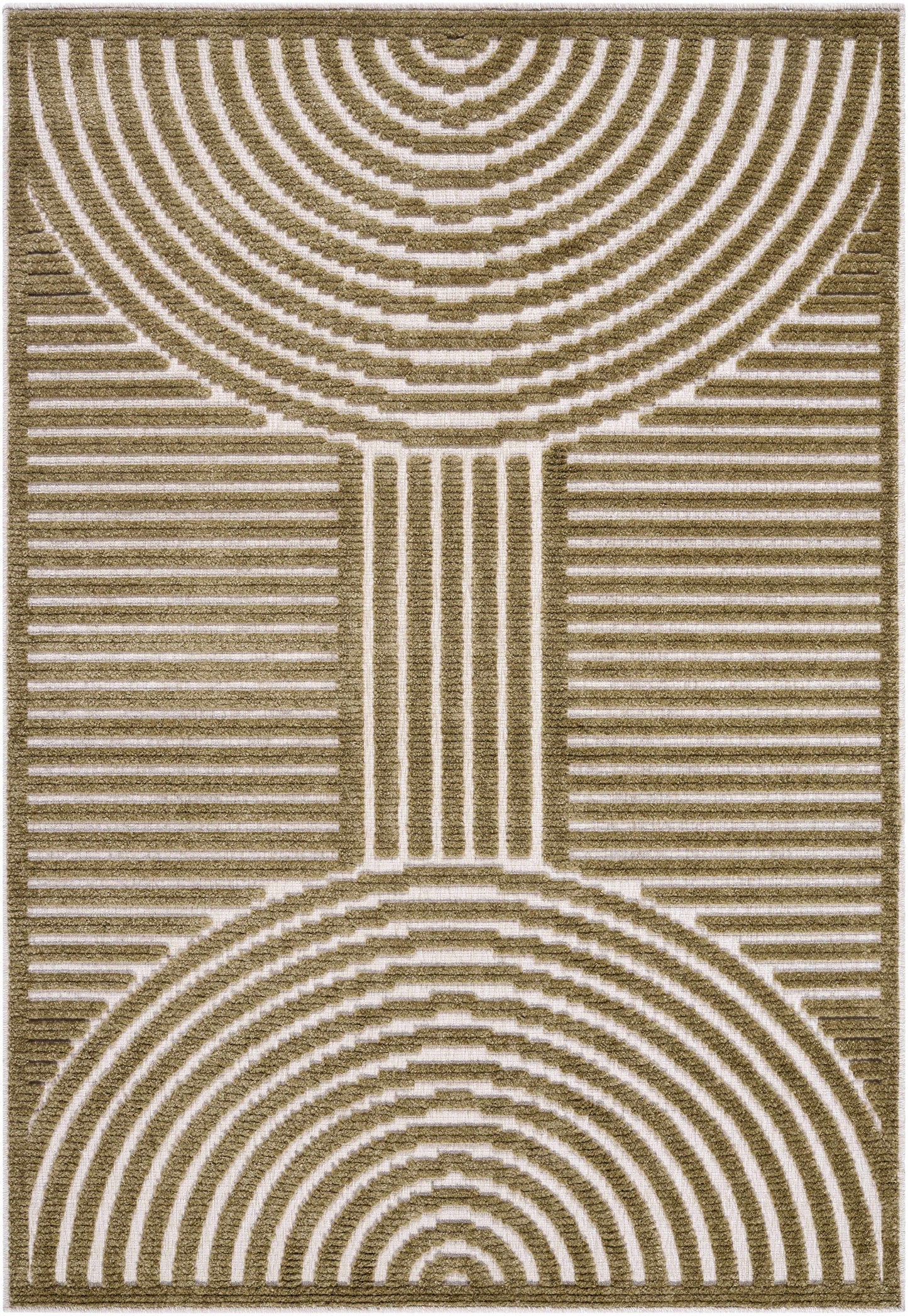 Deron Khaki Washable Area Rug - Tree of Life