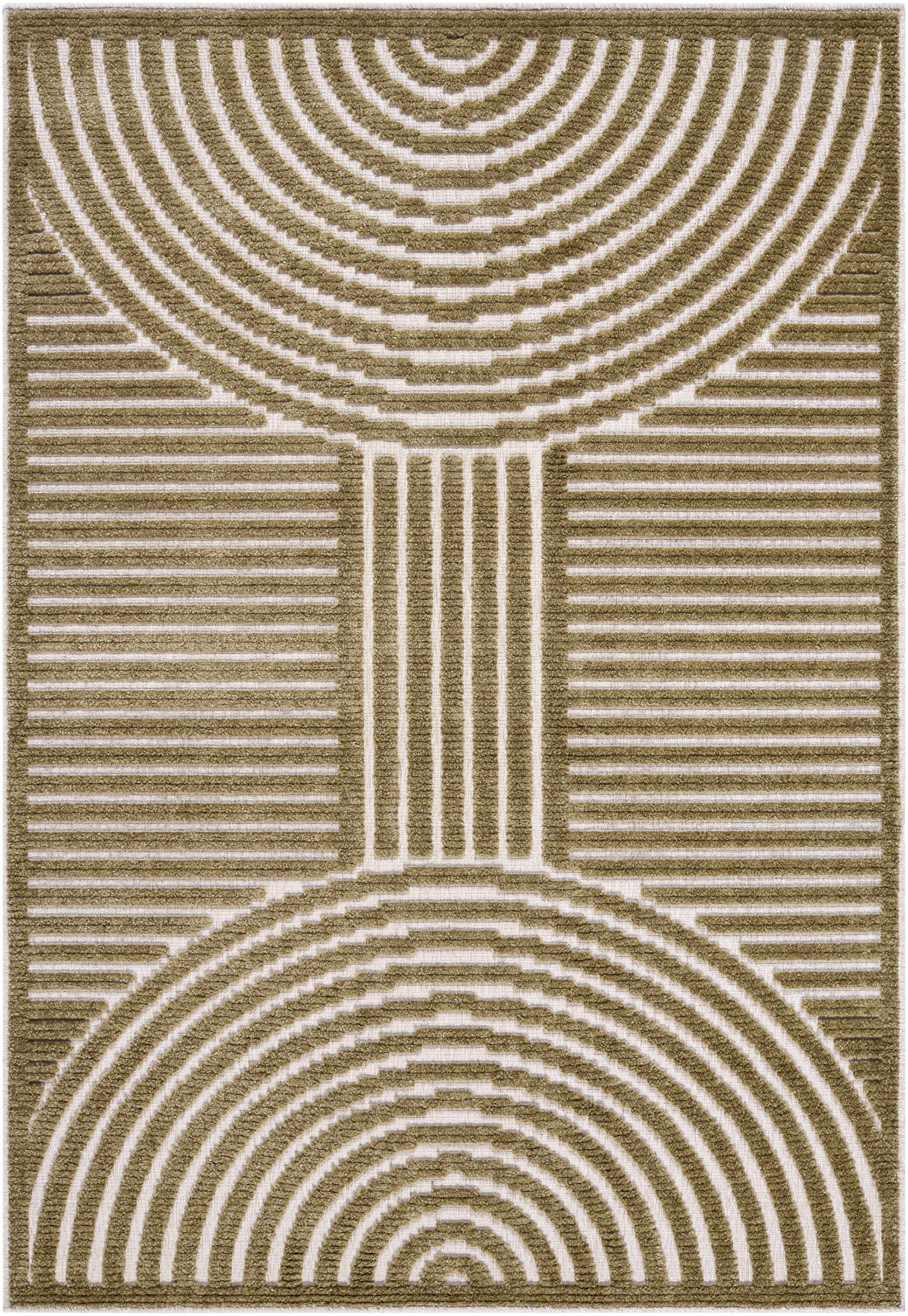 Deron Khaki Washable Area Rug - Tree of Life