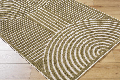 Deron Khaki Washable Area Rug - Tree of Life