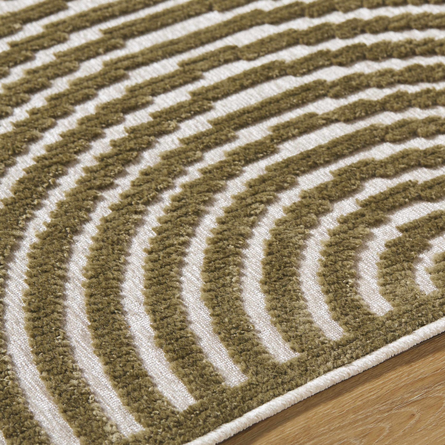 Deron Khaki Washable Area Rug - Tree of Life