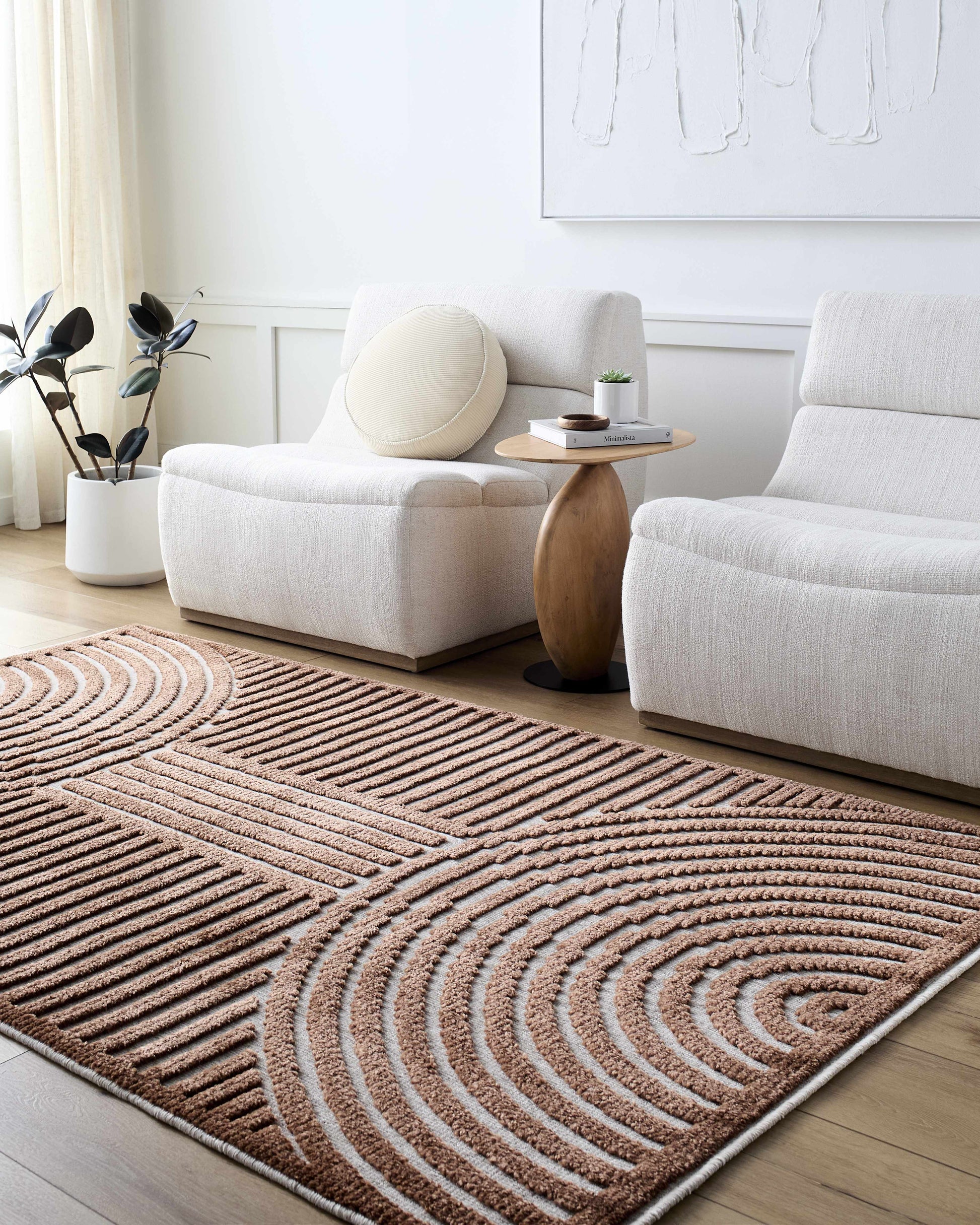 Deron Brown Washable Area Rug - Tree of Life