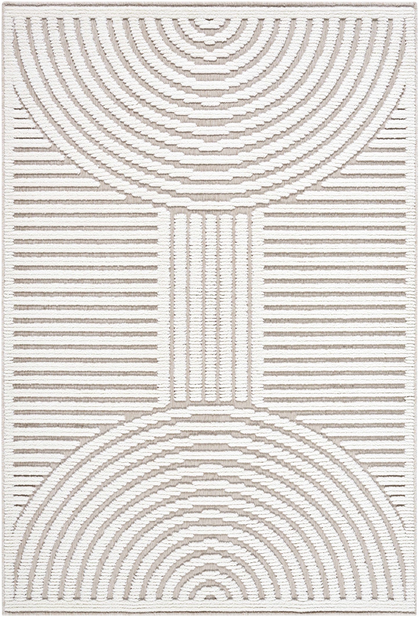 Deron Ivory 3D Rainbow Washable Rug - Tree of Life