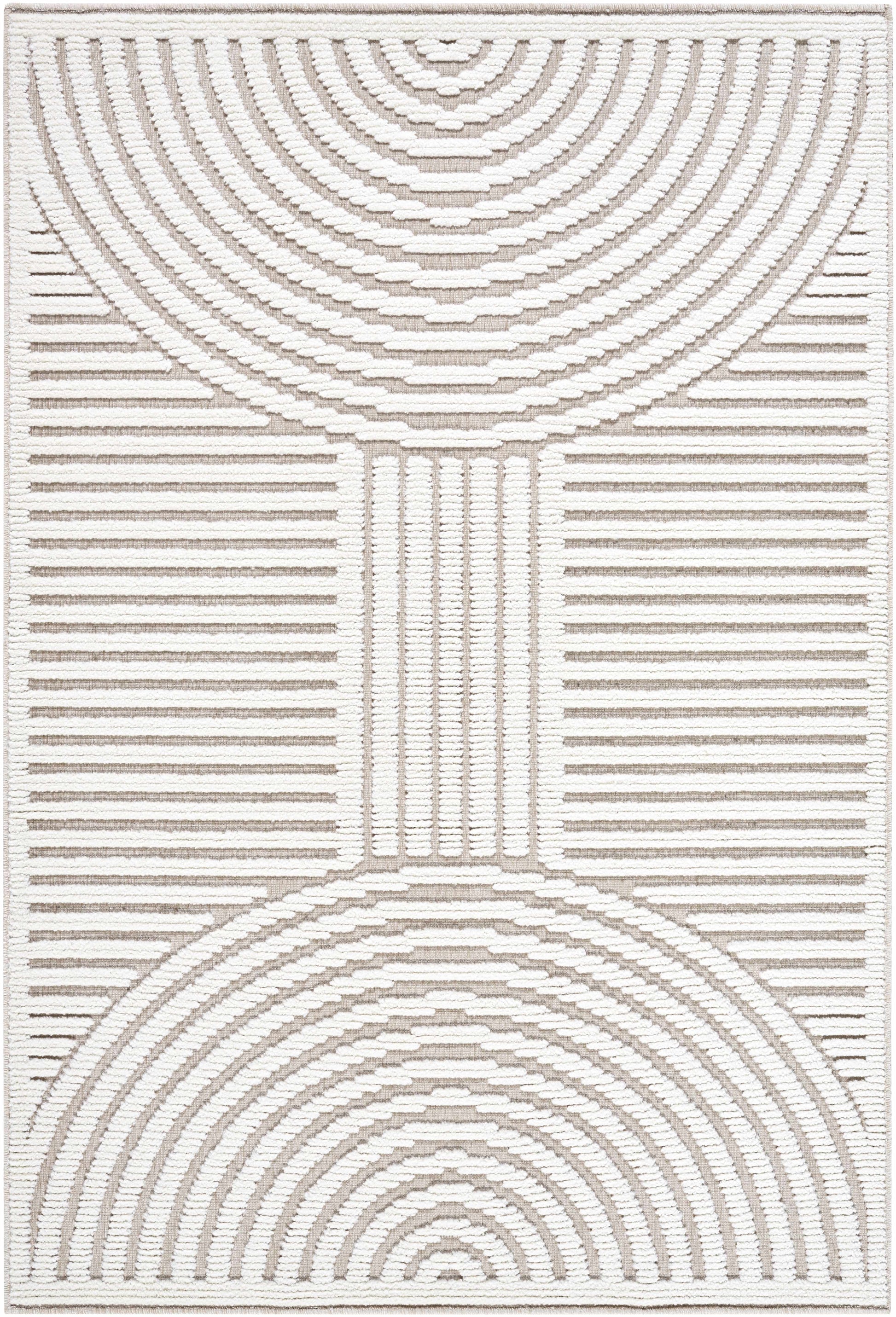 Deron Ivory 3D Rainbow Washable Rug - Tree of Life