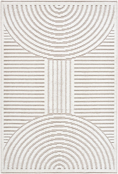 Deron Ivory 3D Rainbow Washable Rug - Tree of Life